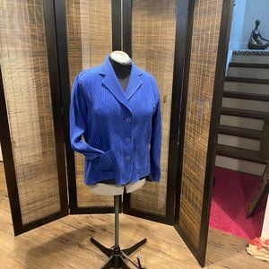 Royal blue knit Blazer